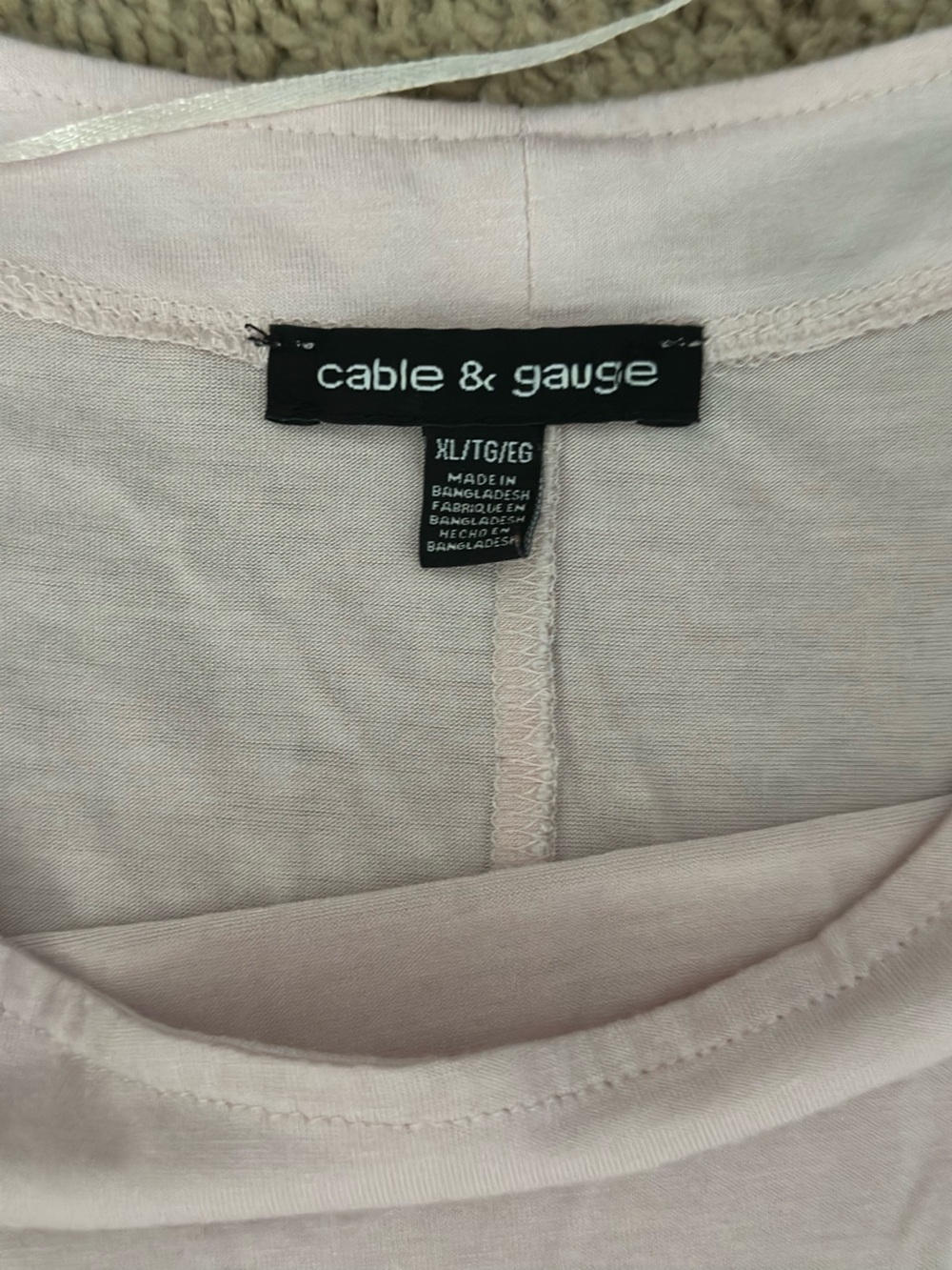 Cable And Gaige Dusty Pink Cold Shoulder Blouse Size XL - Picture 5 of 5